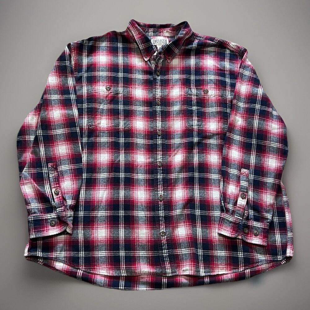 Duluth Trading Heavy Weight Flannel Shirt Plaid Grunge Workwear Mens 3XL